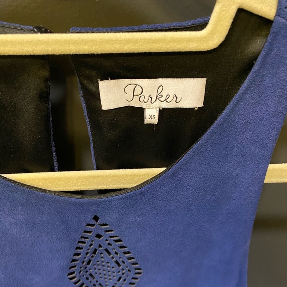 Blue Suede Parker Dress - Picture 4 of 4